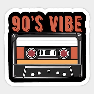 90's Vibe Cassette Tap Vintage Retro Sticker